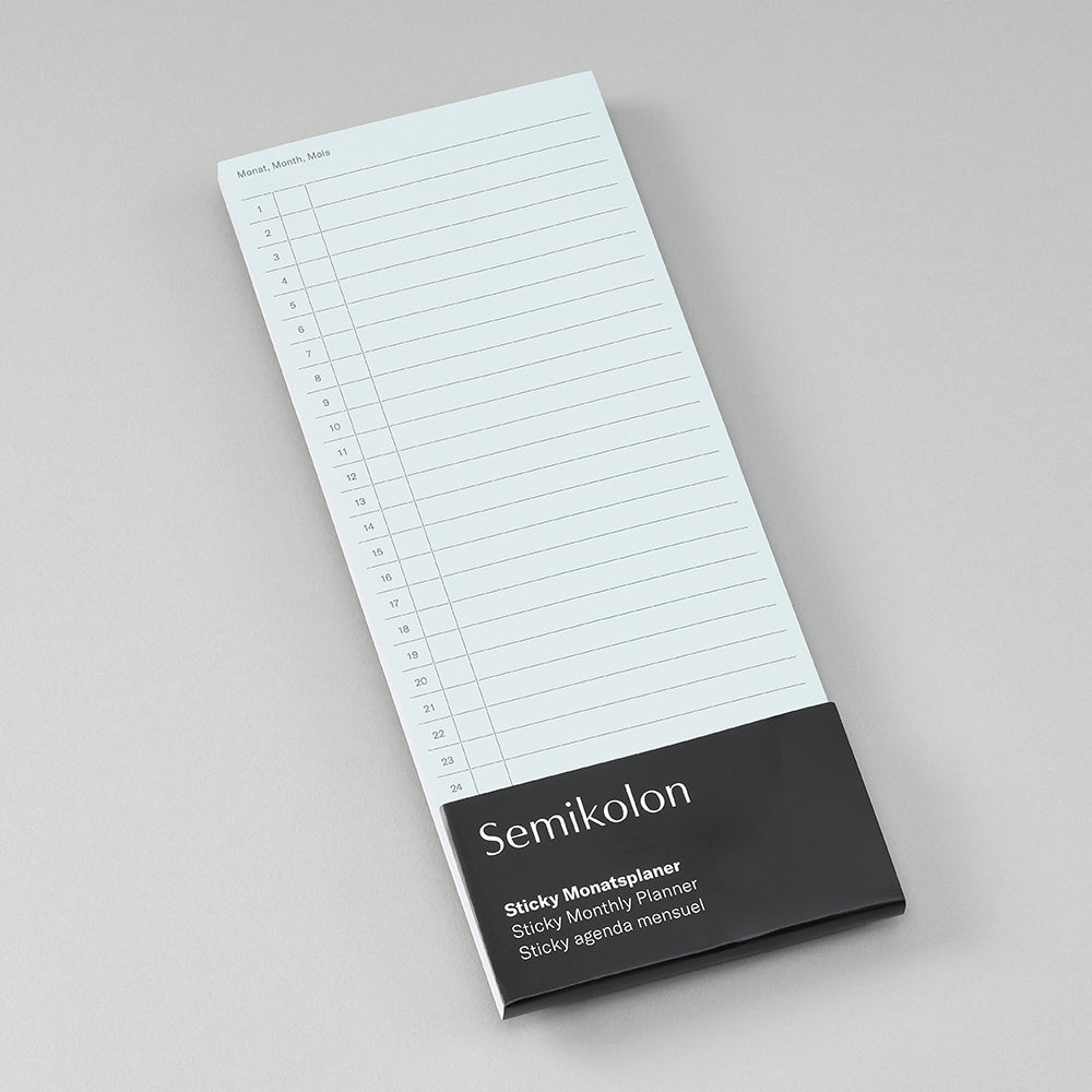 Semikolon Sticky Monthly Planner, Moss