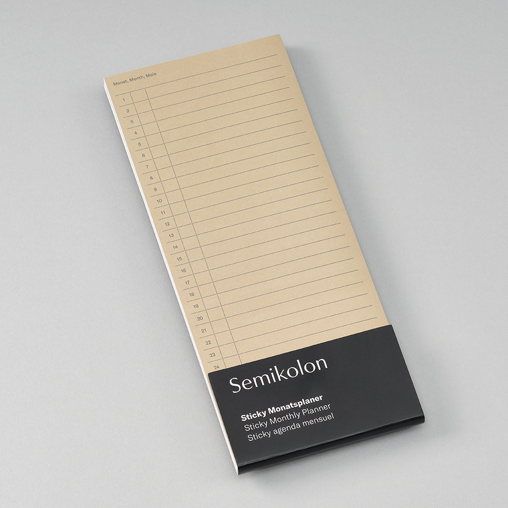 Semikolon Sticky Monthly Planner, Fango