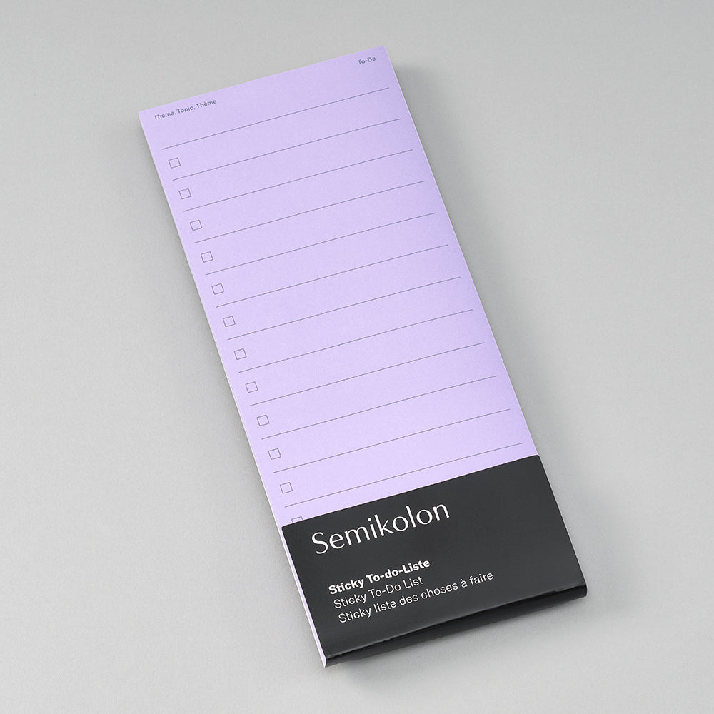 Semikolon Sticky To Do List, Lilac Silk