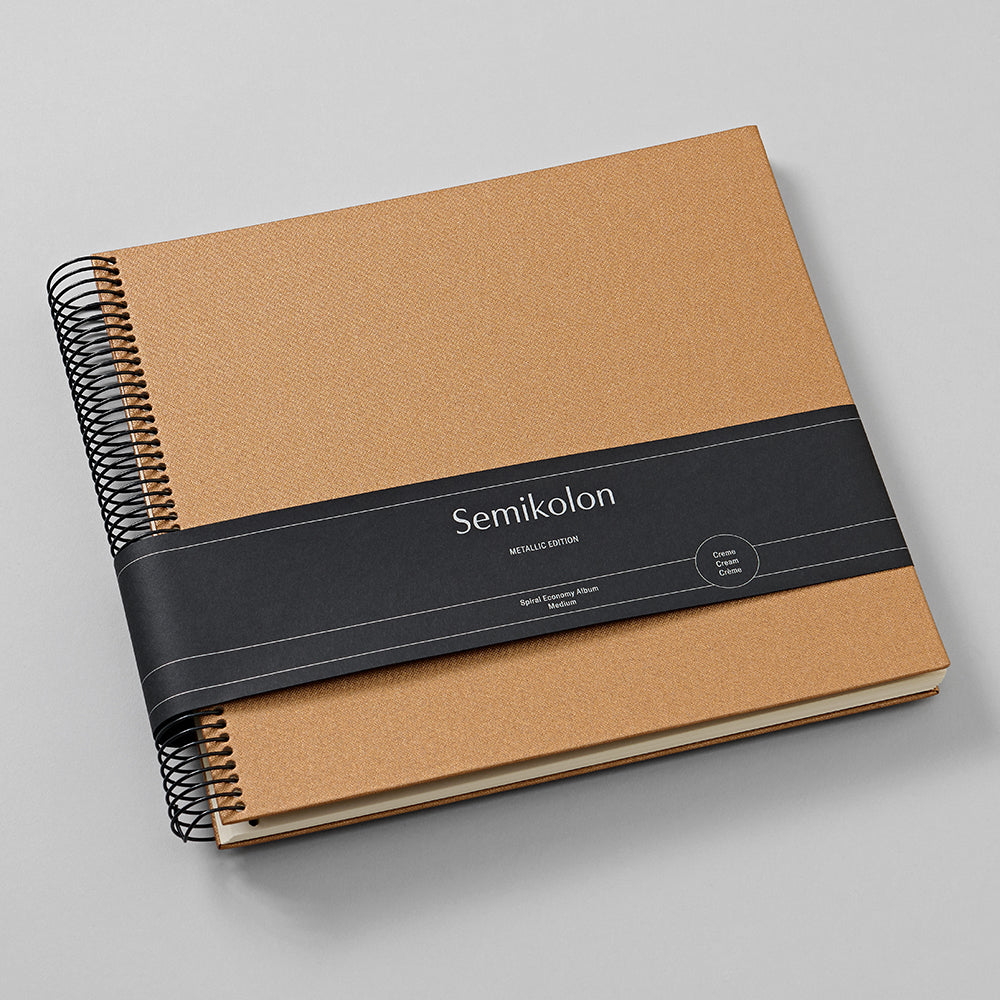 Spiralalbum Economy Medium, Metallic Edition, cream pages - hero