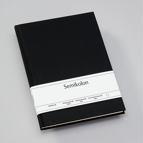 Notebook Classic B5 Black Plain