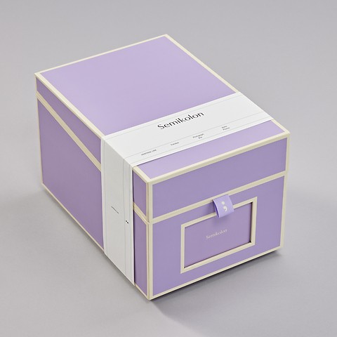 Photo Box Medium withTabs Lilac Silk